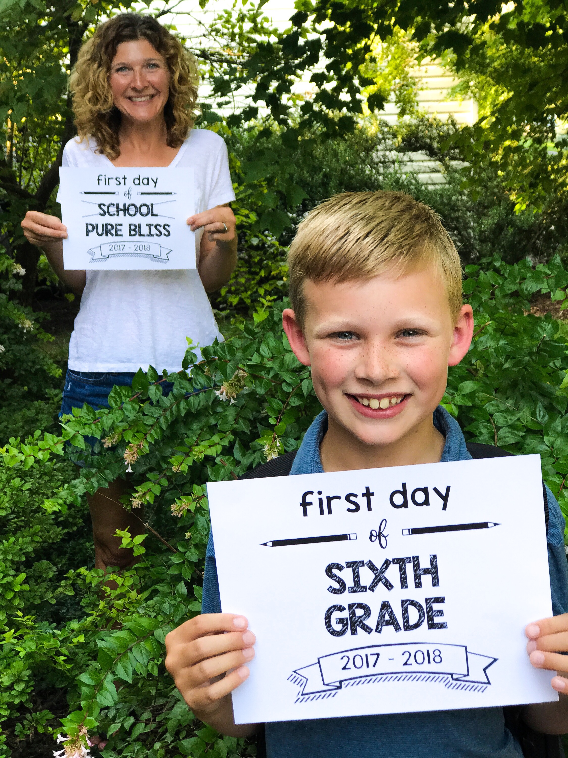First Day Of School Printable Signs