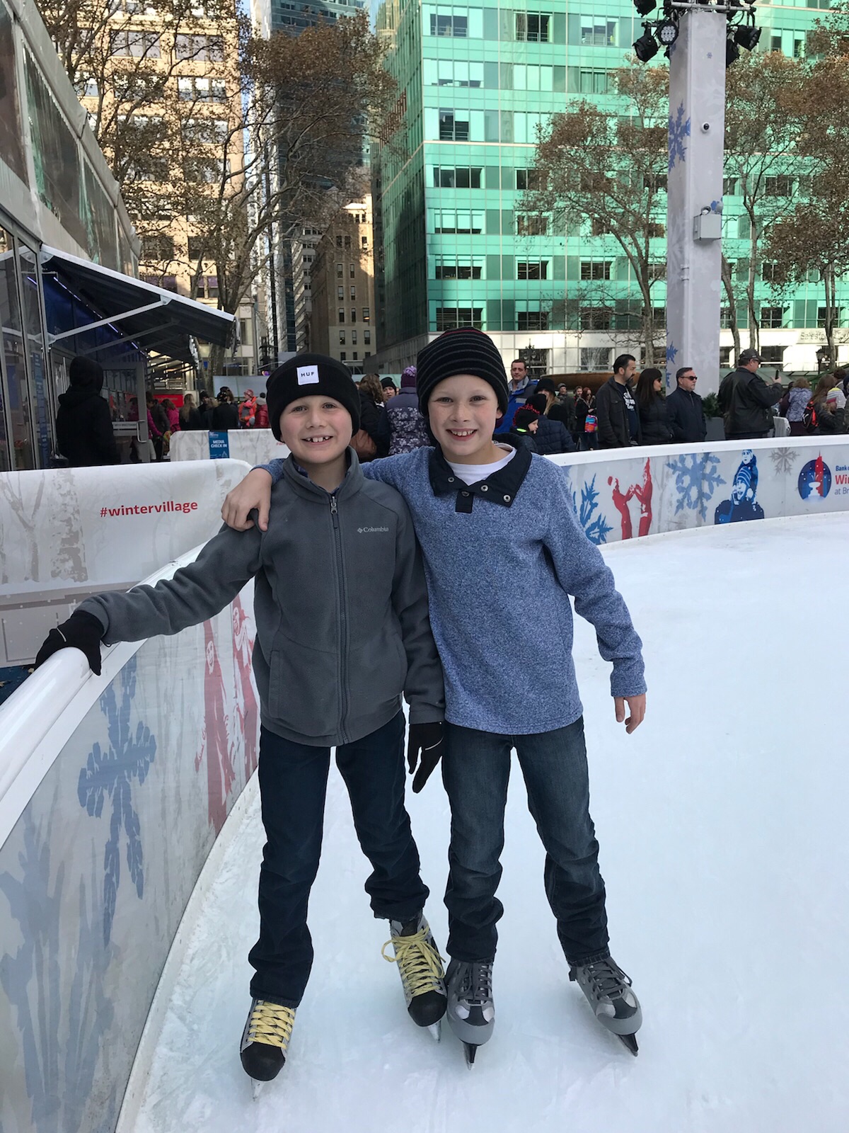 NYC, New York, New York City, traveling with kids, family travel, Christmas in New York, kids New York, Bryant Park, Bryant park rink, Bryant Park ice skating rink, 