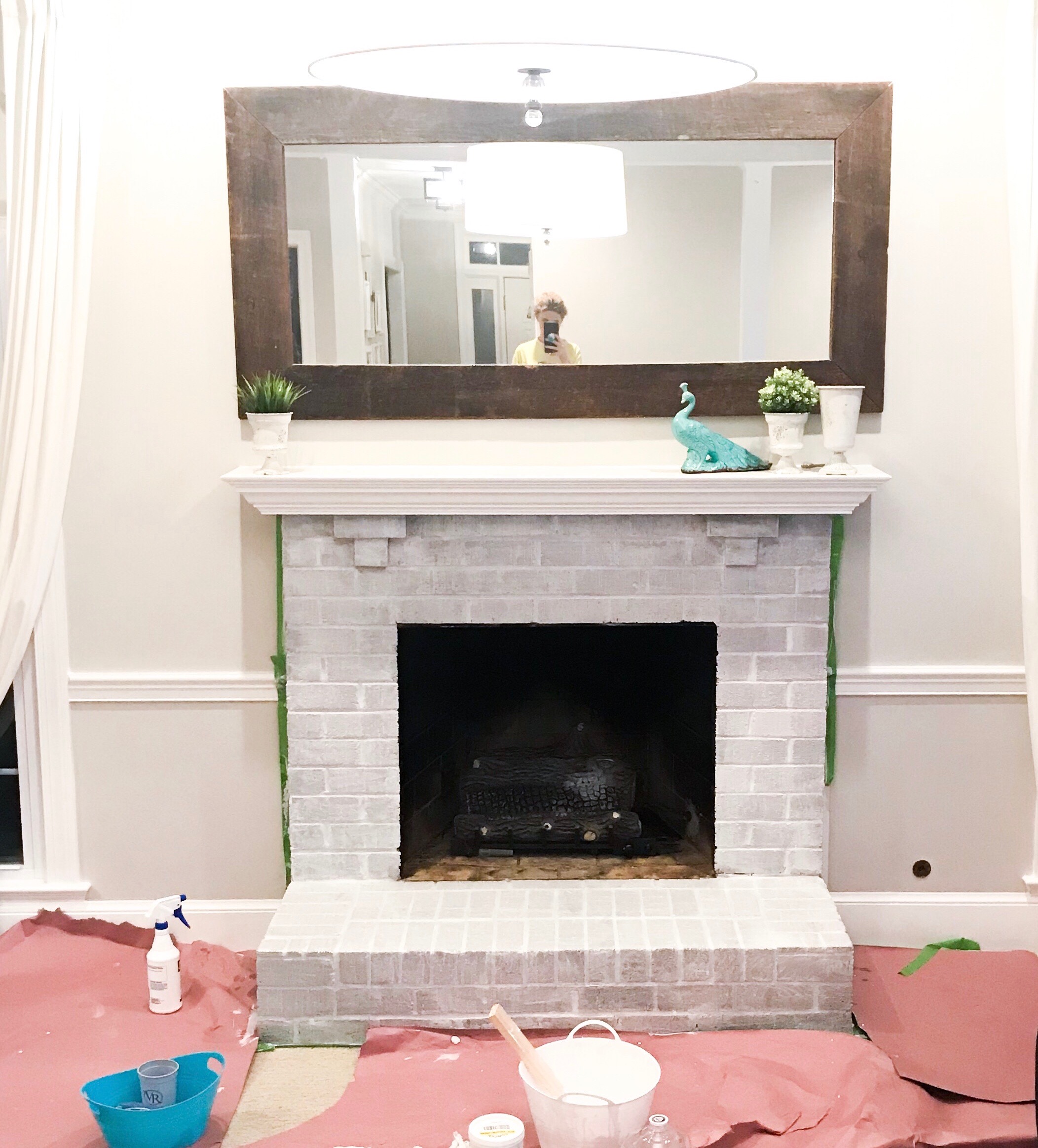 How To Limewash Your Brick Fireplace - South Lumina Style