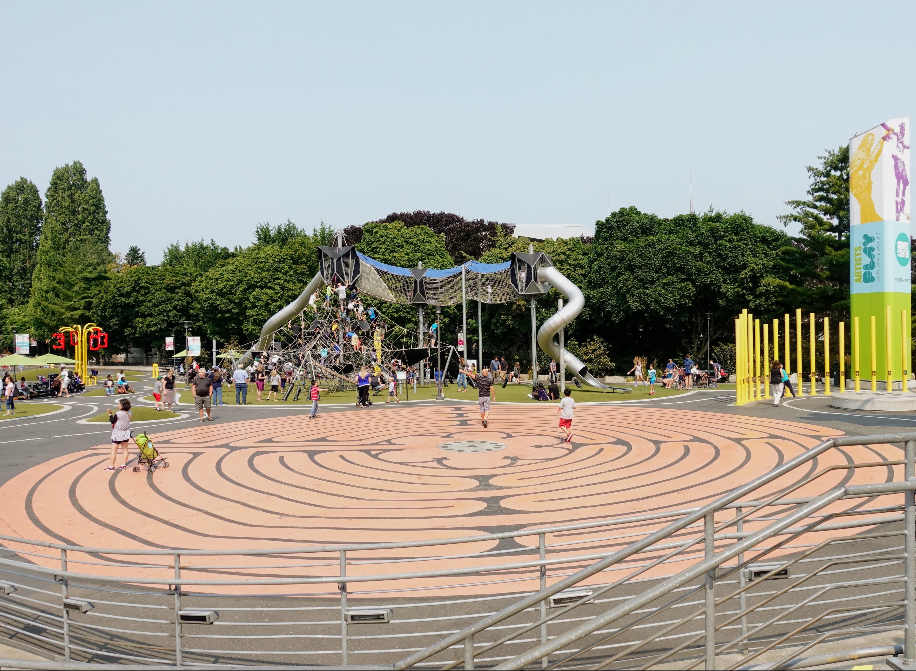 Seattle with Kids - Artists at Play Playground in Seattle Center