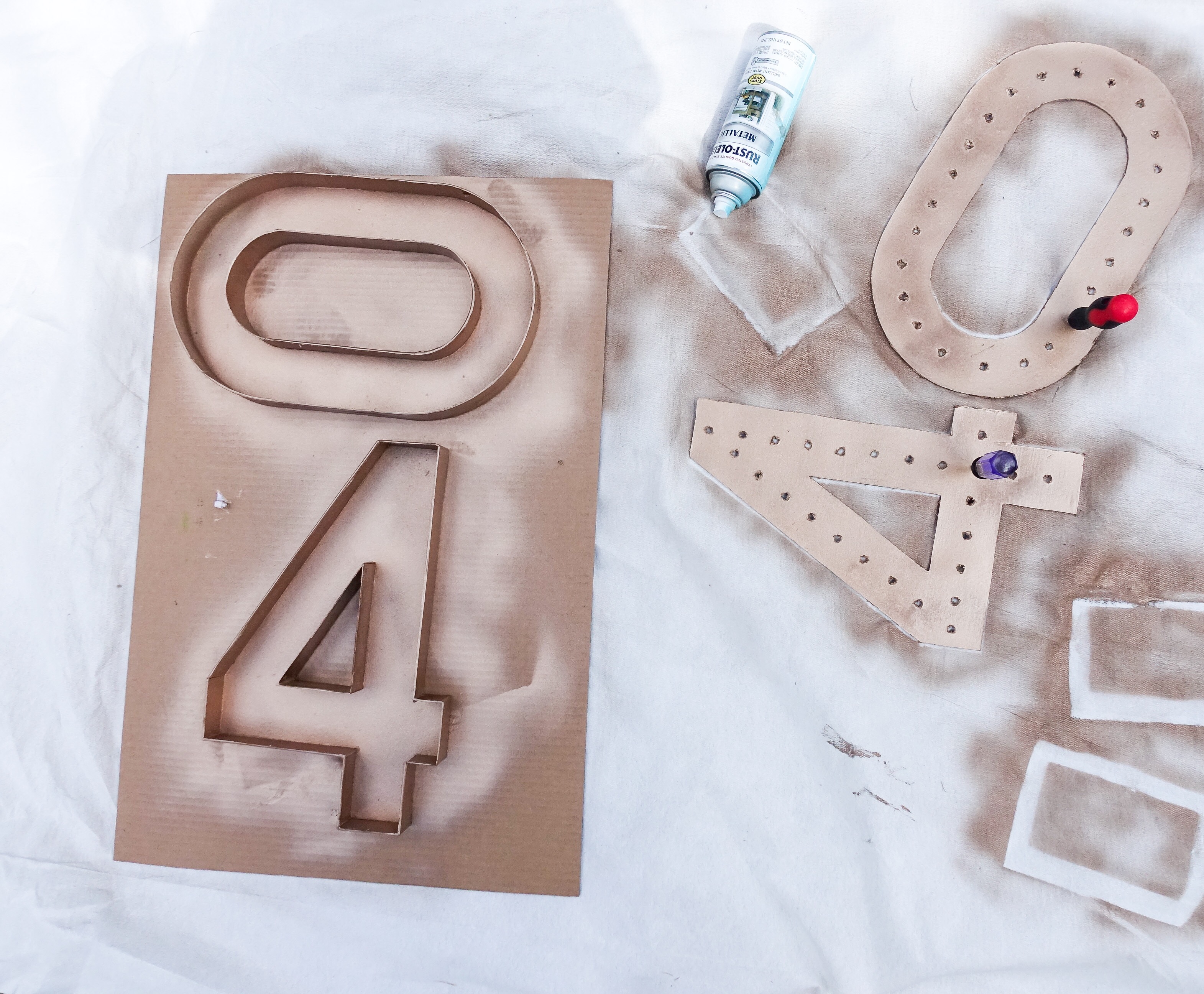 DIY Marquee Numbers 
