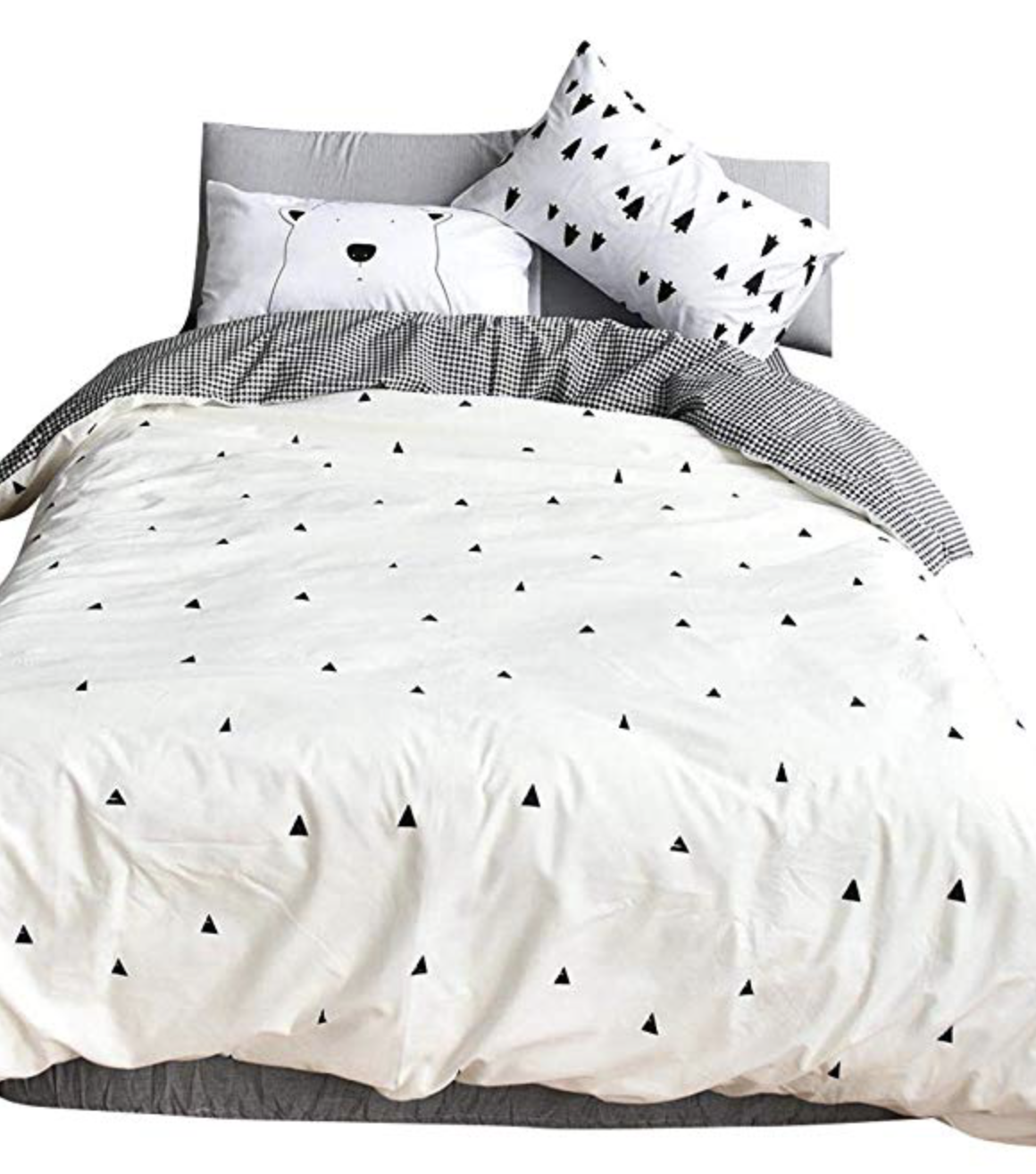 Our Favorite Boy Bedding - BuLu Tu Triangle Bedding on Amazon