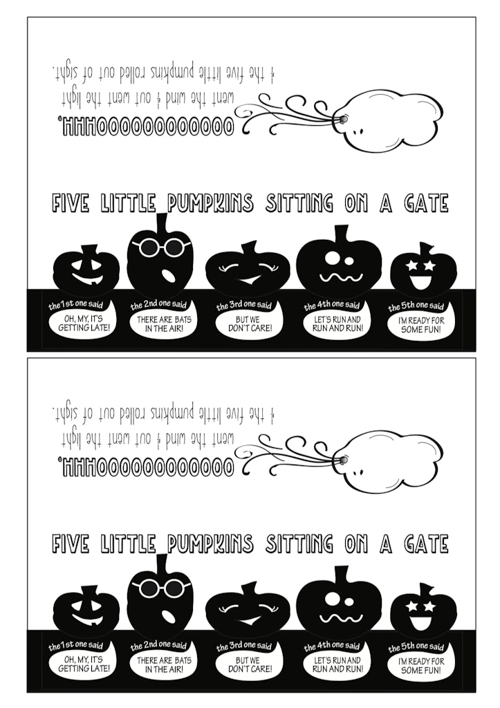 Five Little Pumpkins PDF Printable