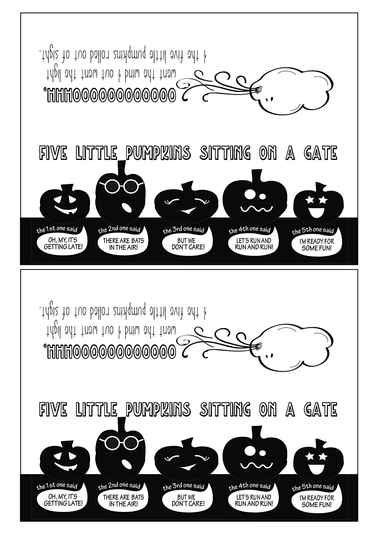 Five Little Pumpkins Favor And Free Printable South Lumina Style