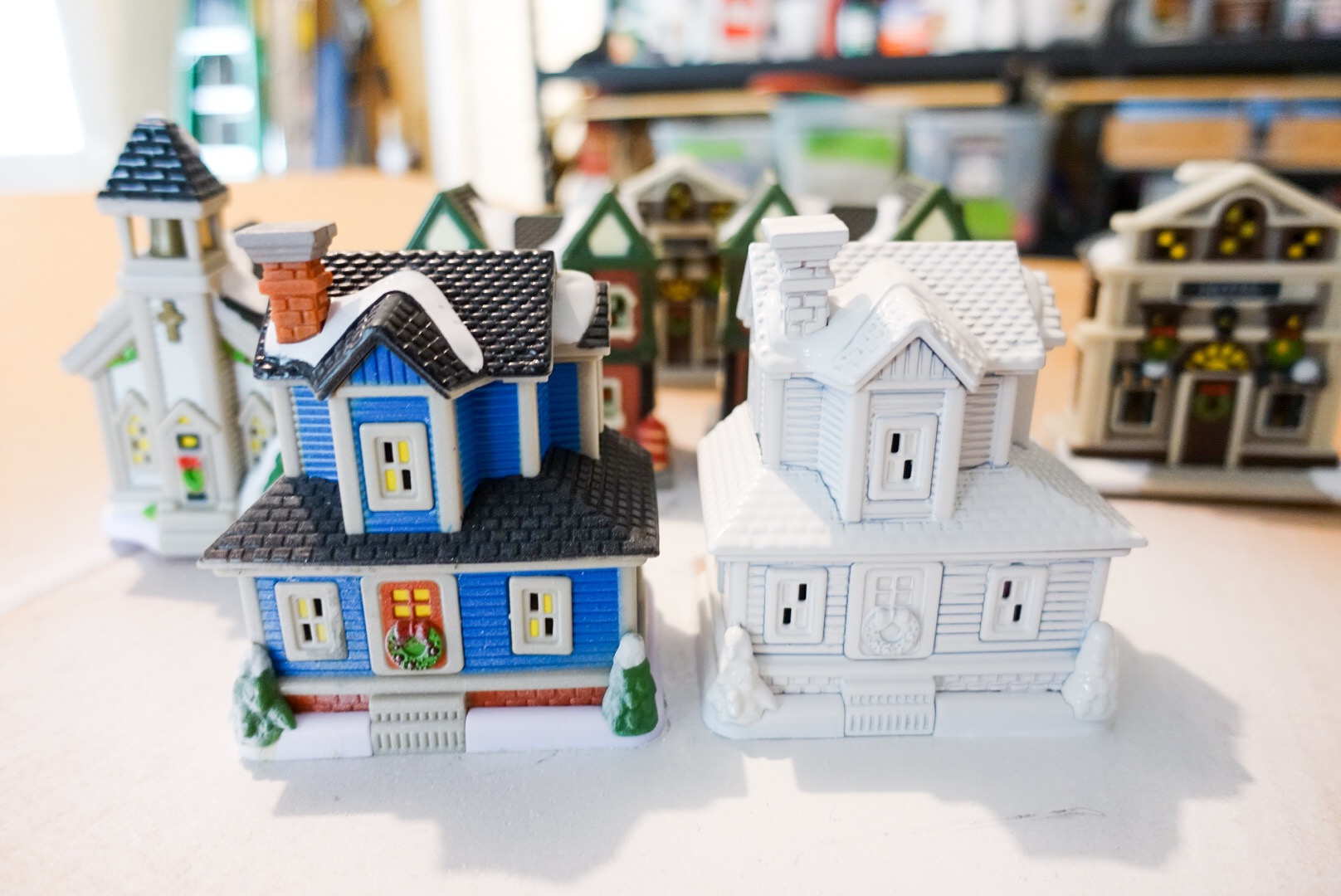 Dollar Store Christmas Village Houses - Dollar Tree 