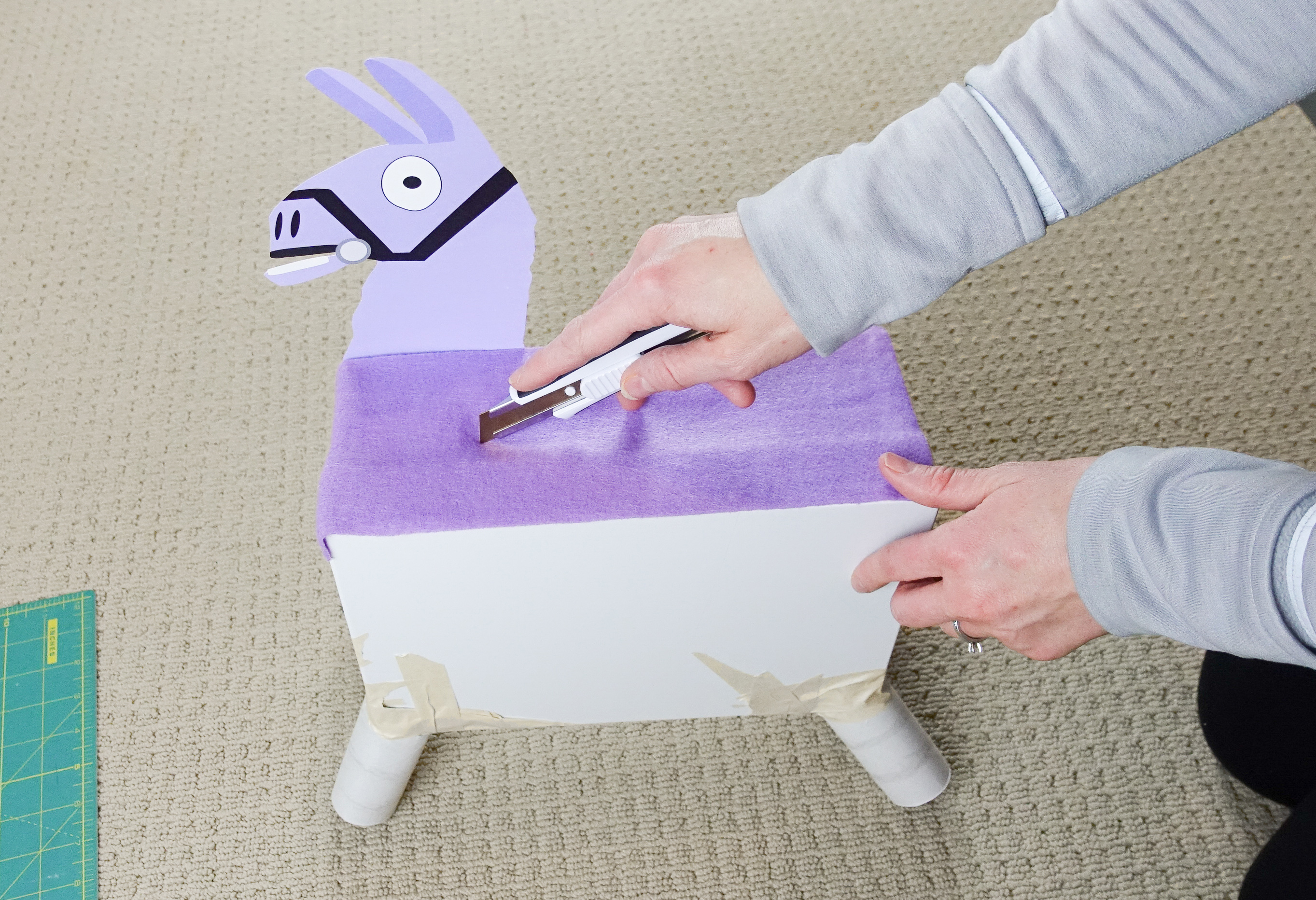 DIY Fortnite Llama Valentine's Day Mailbox