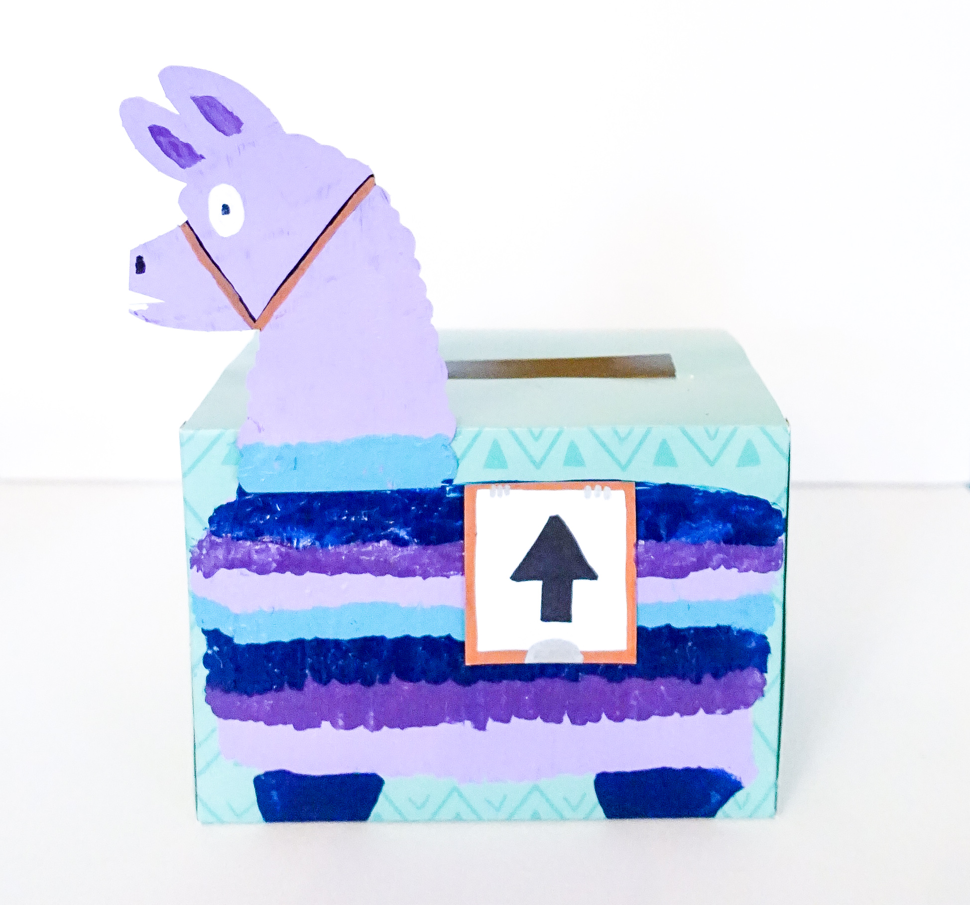 DIY Fortnite Llama Valentine's Day Classroom Mailbox