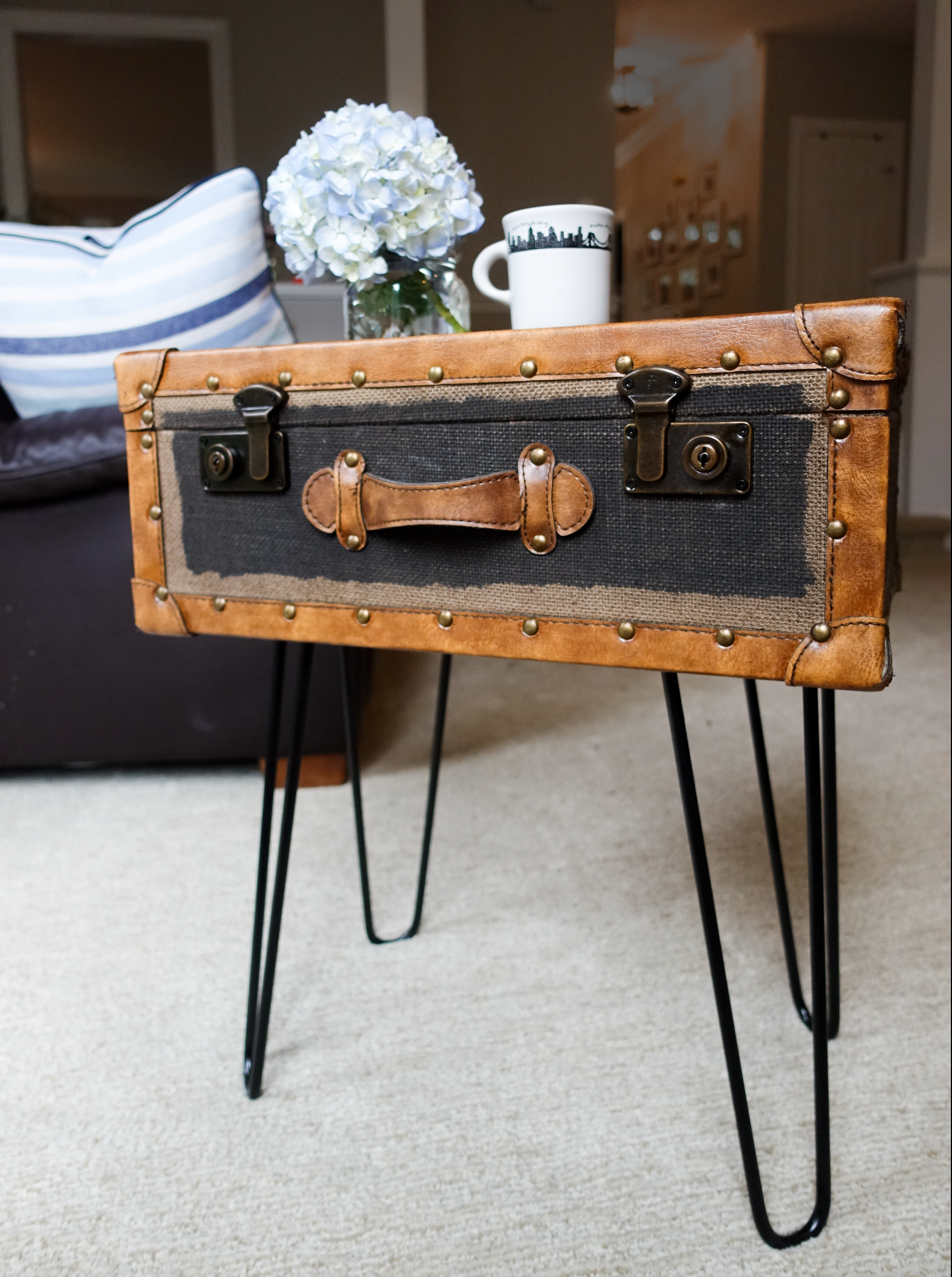 desktop table with printer