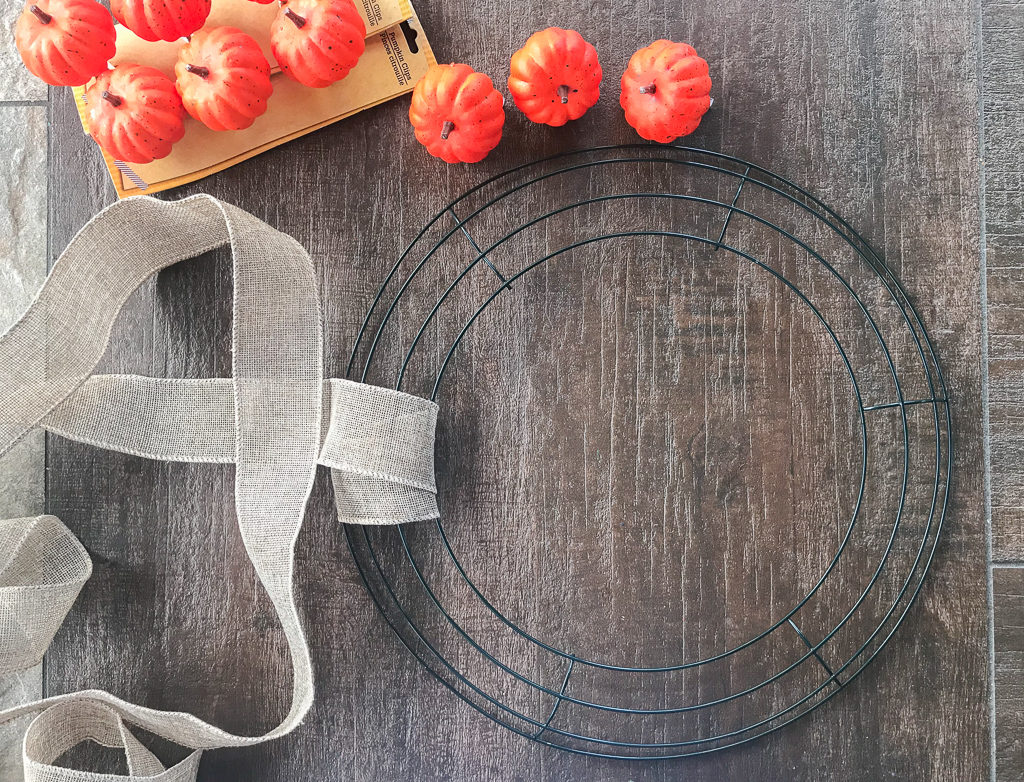 Dollar Store Halloween Crafts Pumpkin Burlap Wreath