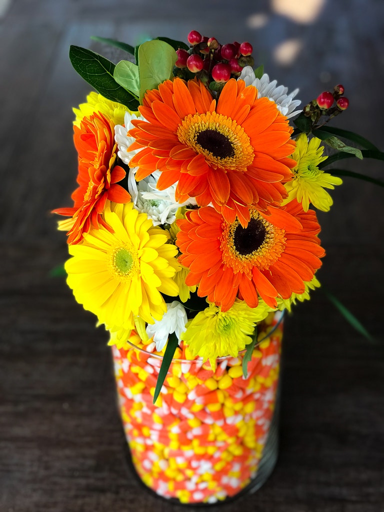 Candy Corn Painted Flower Pots - Sparkles of Sunshine