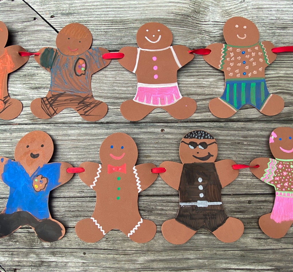 DIY Gingerbread man banner