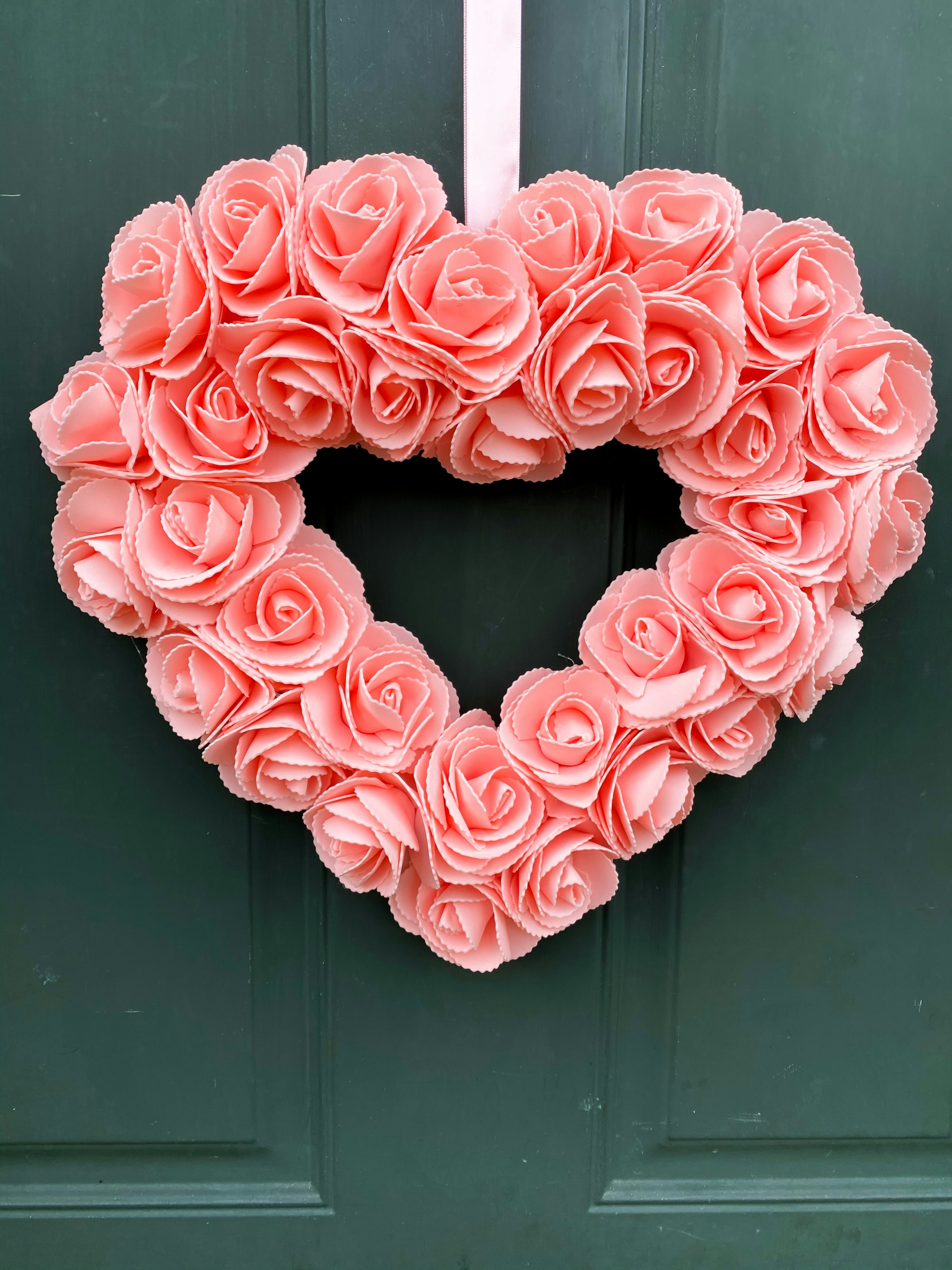 dollar store diy valentine heart wreath - South Lumina Style