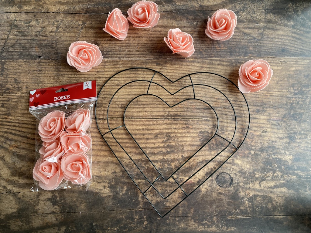 Dollar Store Valentine's Day Wreath