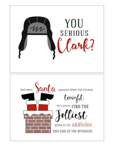 thumbnail of Christmas Vacation Printables 5 x 7 Santa in Chimney and You Serious Clark