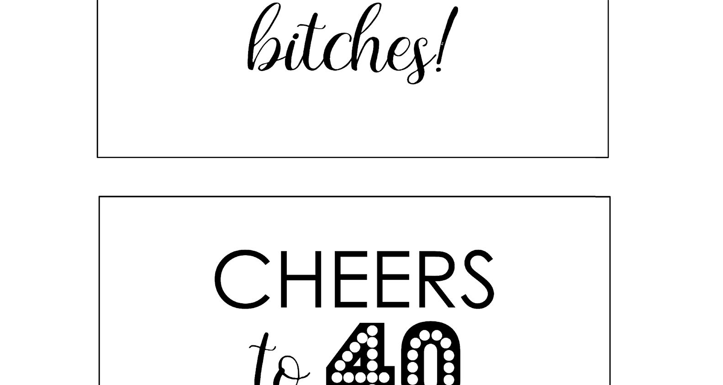 DIY Printable 40th Birthday Signs cheers to 40 years South Lumina Style DIY Printable 40th Birthday Signs cheers to 40 years South Lumina Style
