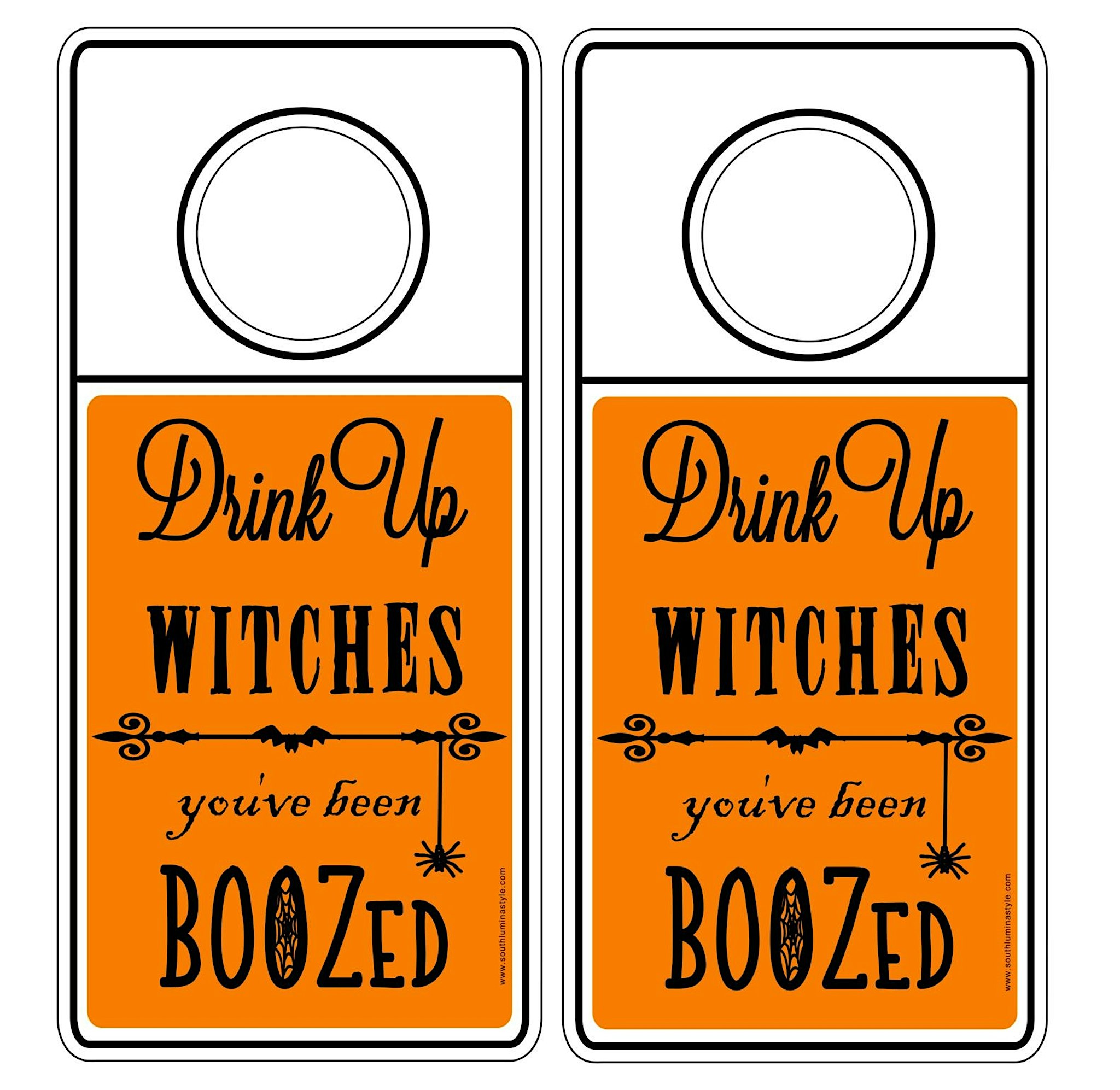 Drink up witches you’ve been boozed hang tag color