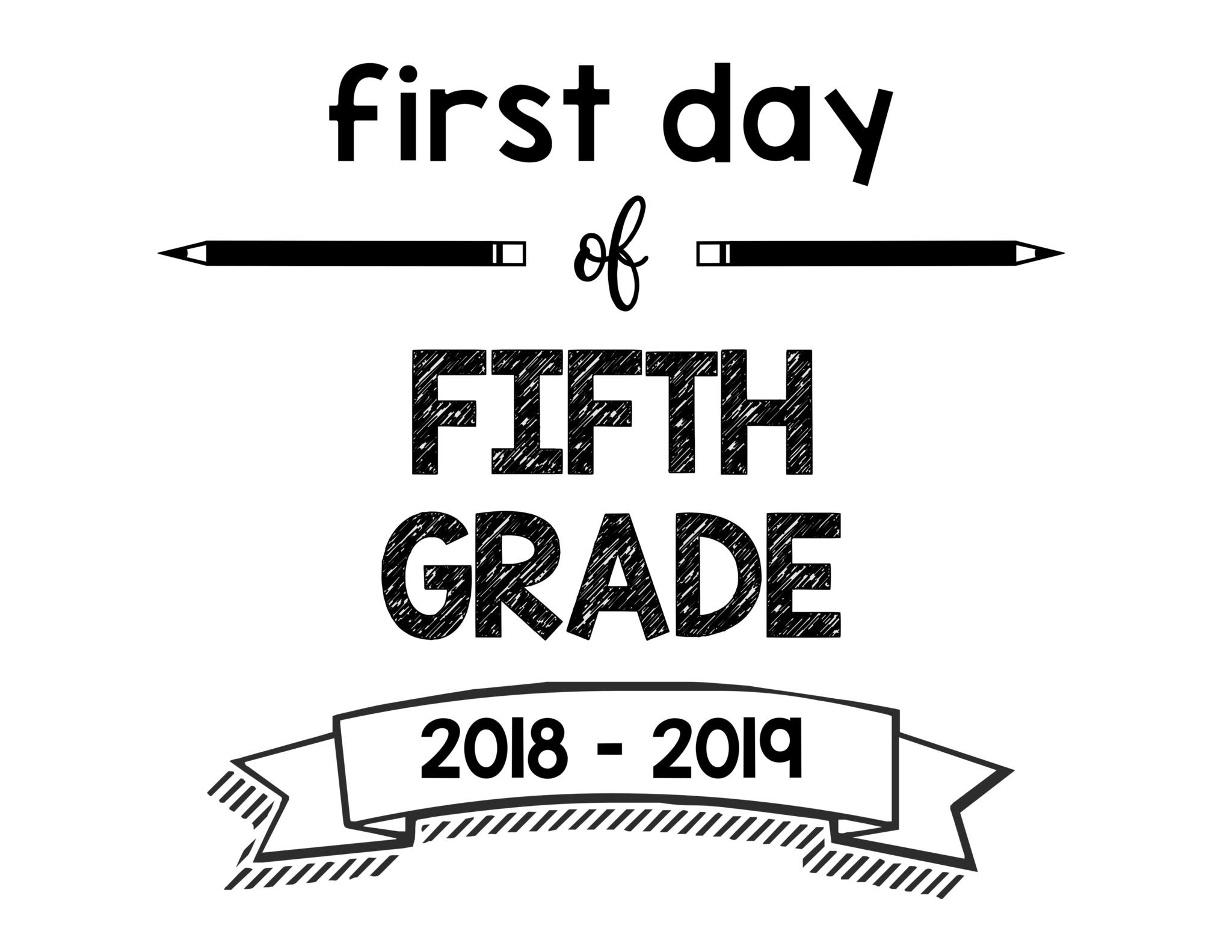 First Day of Fifth Grade 2018 - 2019 - South Lumina Style