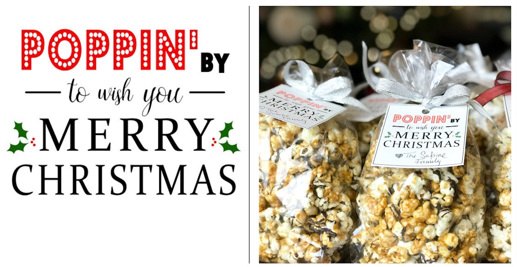 Poppin’ By To Wish You Merry Christmas Printable