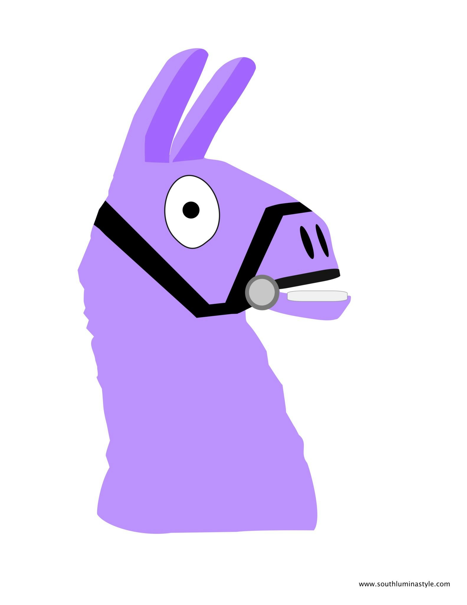 thumbnail of Mirror Image Of Fortnite LLama Head For Valentine’s Day Mailbox