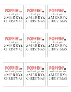 Poppin' By To Wish You A Merry Christmas Printable