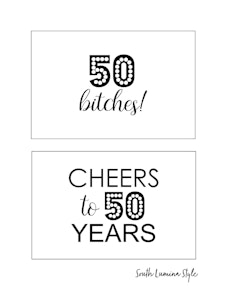thumbnail of South Lumina Style DIY Printable 50th Birthday Signs cheers to 50 years