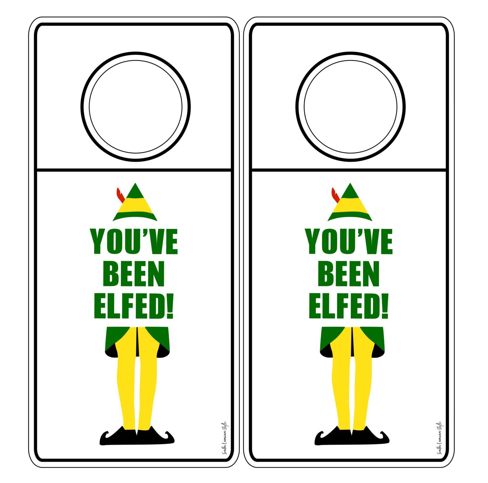 You’ve Been Elfed Wine Bottle Hang Tags