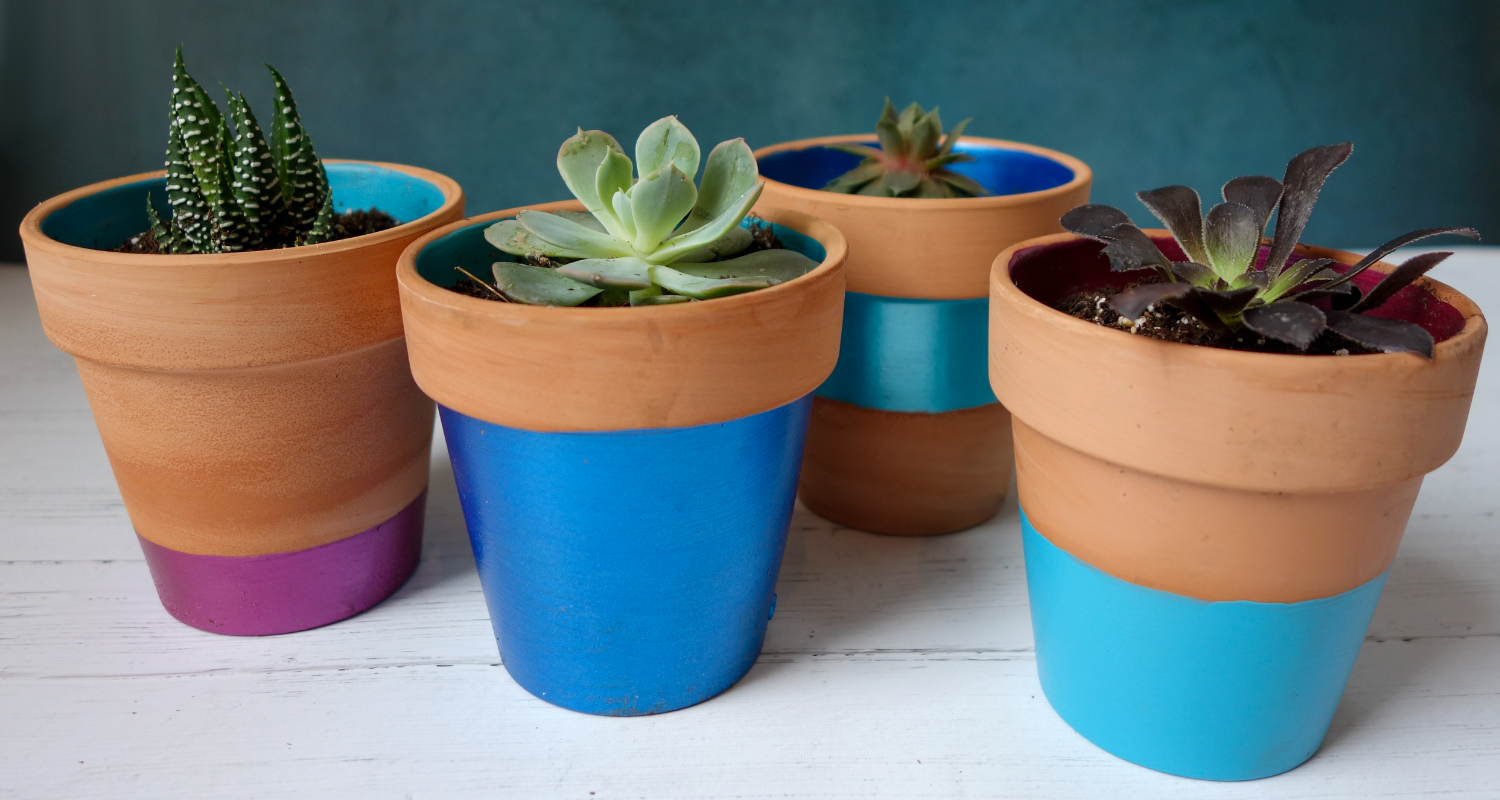 Download color block flower pots cover - South Lumina Style