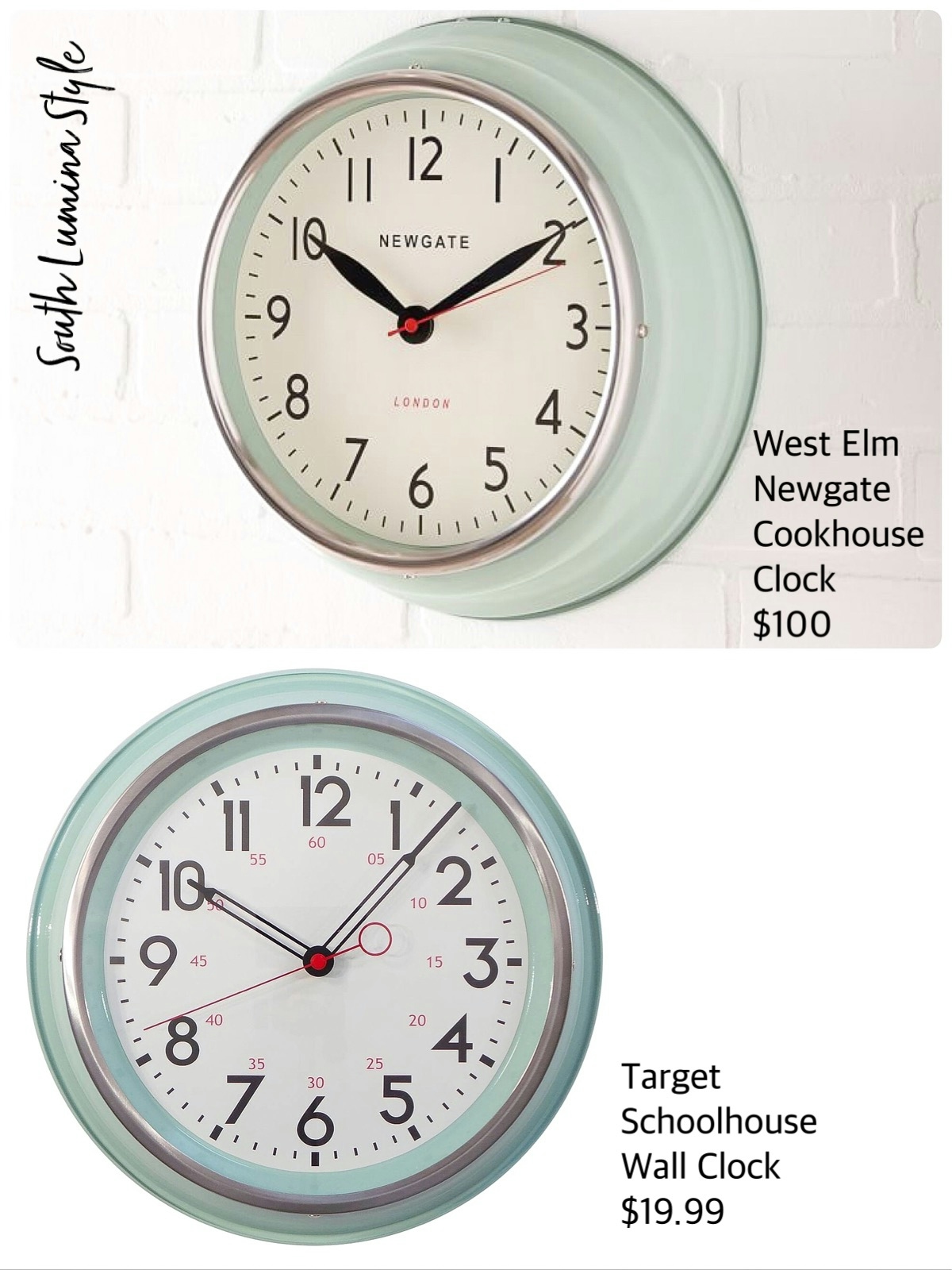 Schoolhouse Wall Clocks South Lumina Style