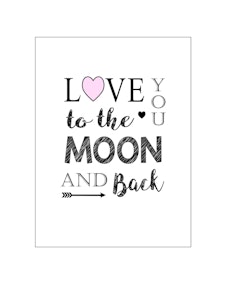 thumbnail of love you to the moon and back 5×7