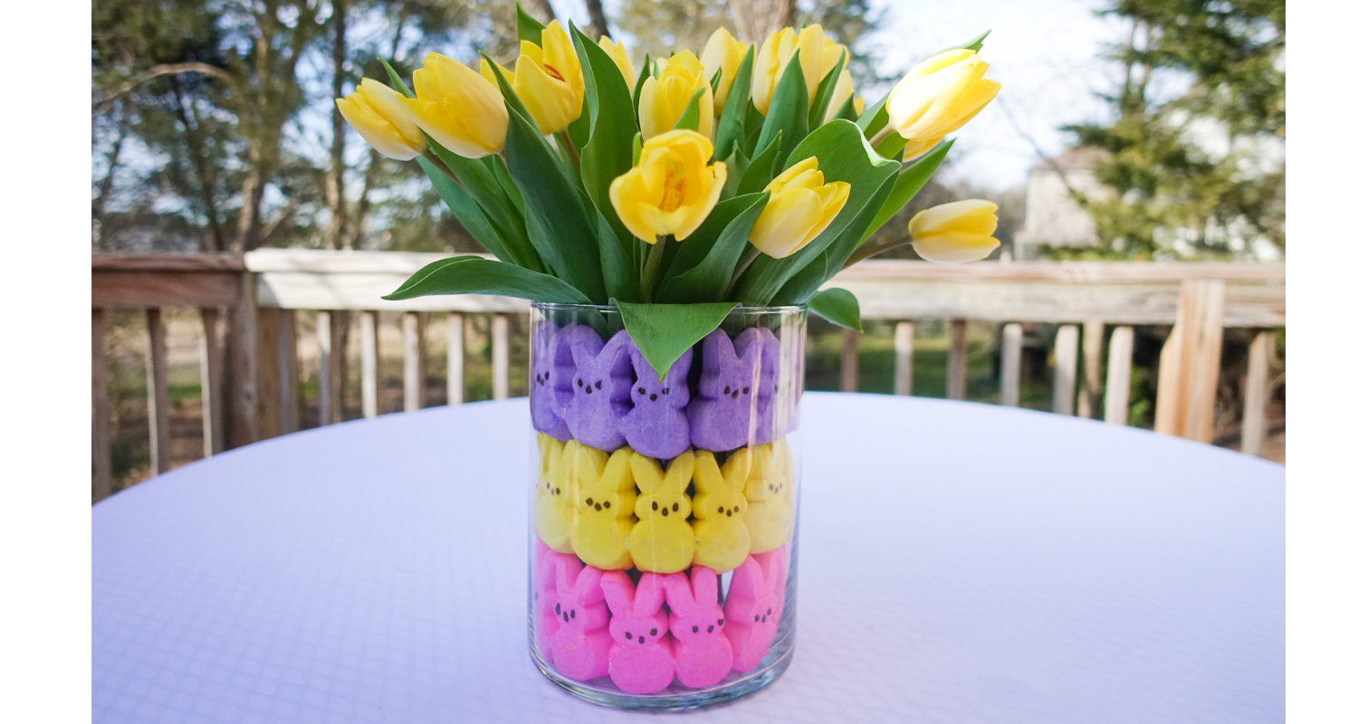 DIY Easter Centerpiece Using Marshmallow Peeps South Lumina Style