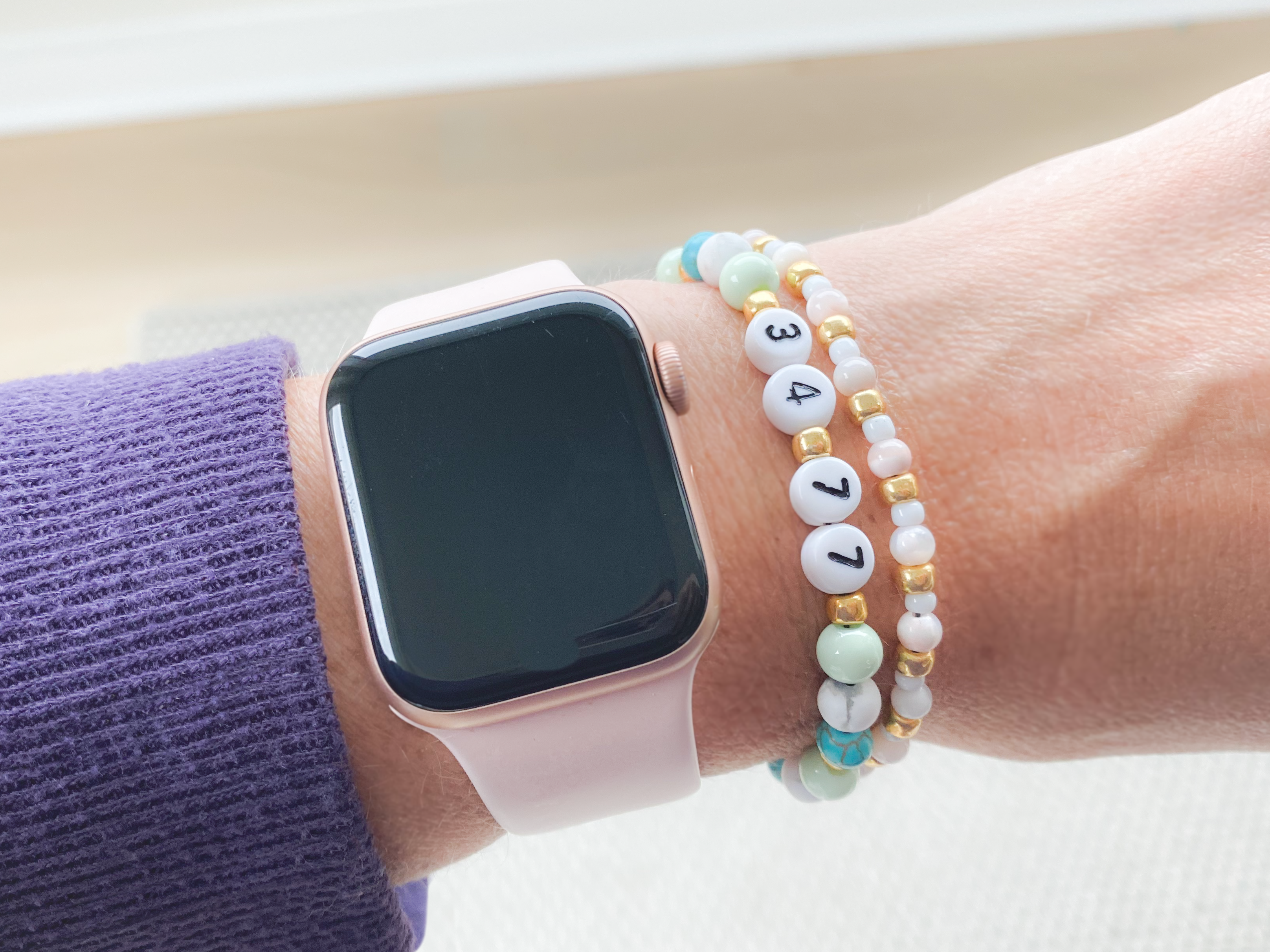 coordinates beaded bracelet