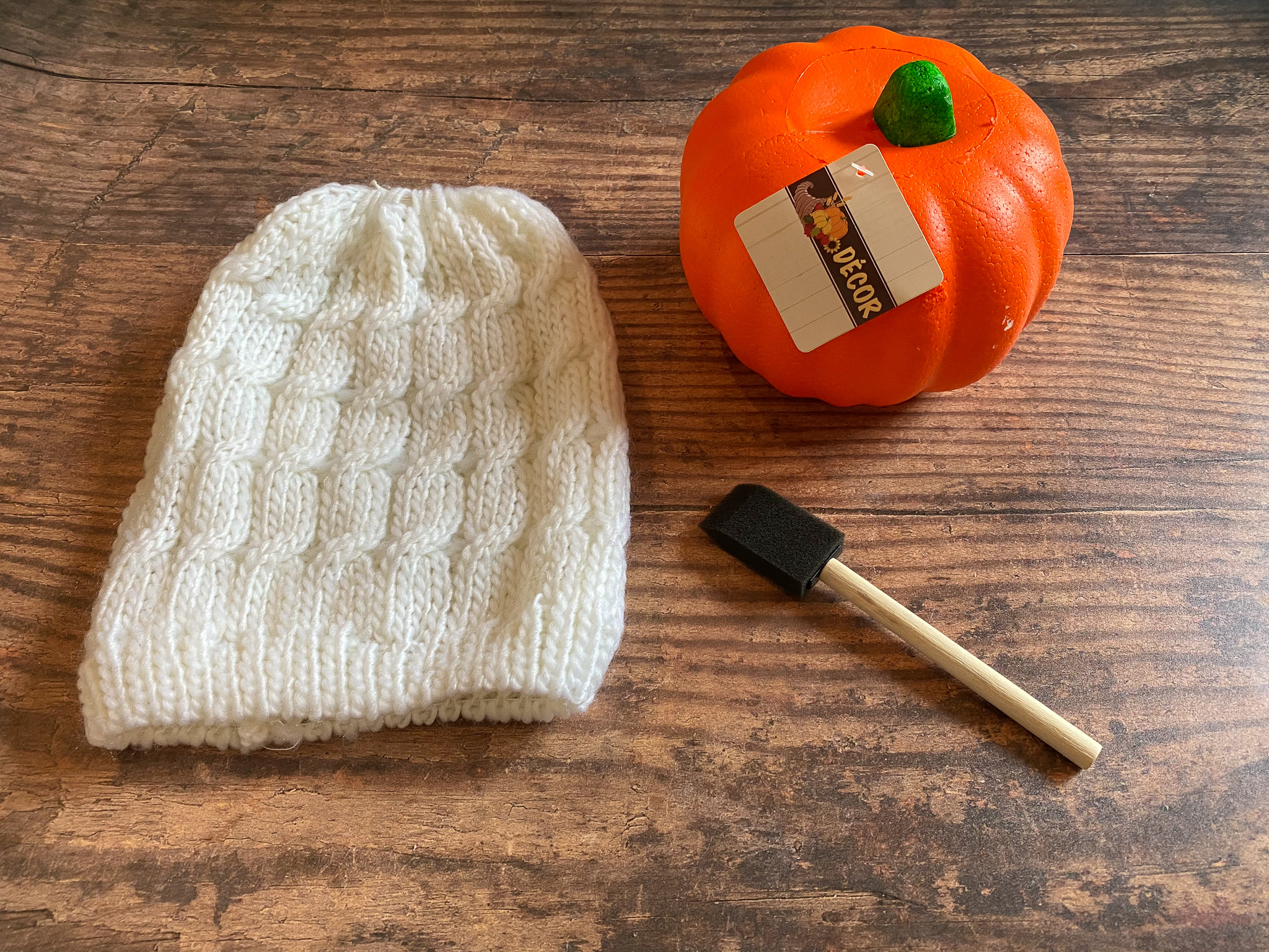 Dollar Store Fabric covered pumpkin
