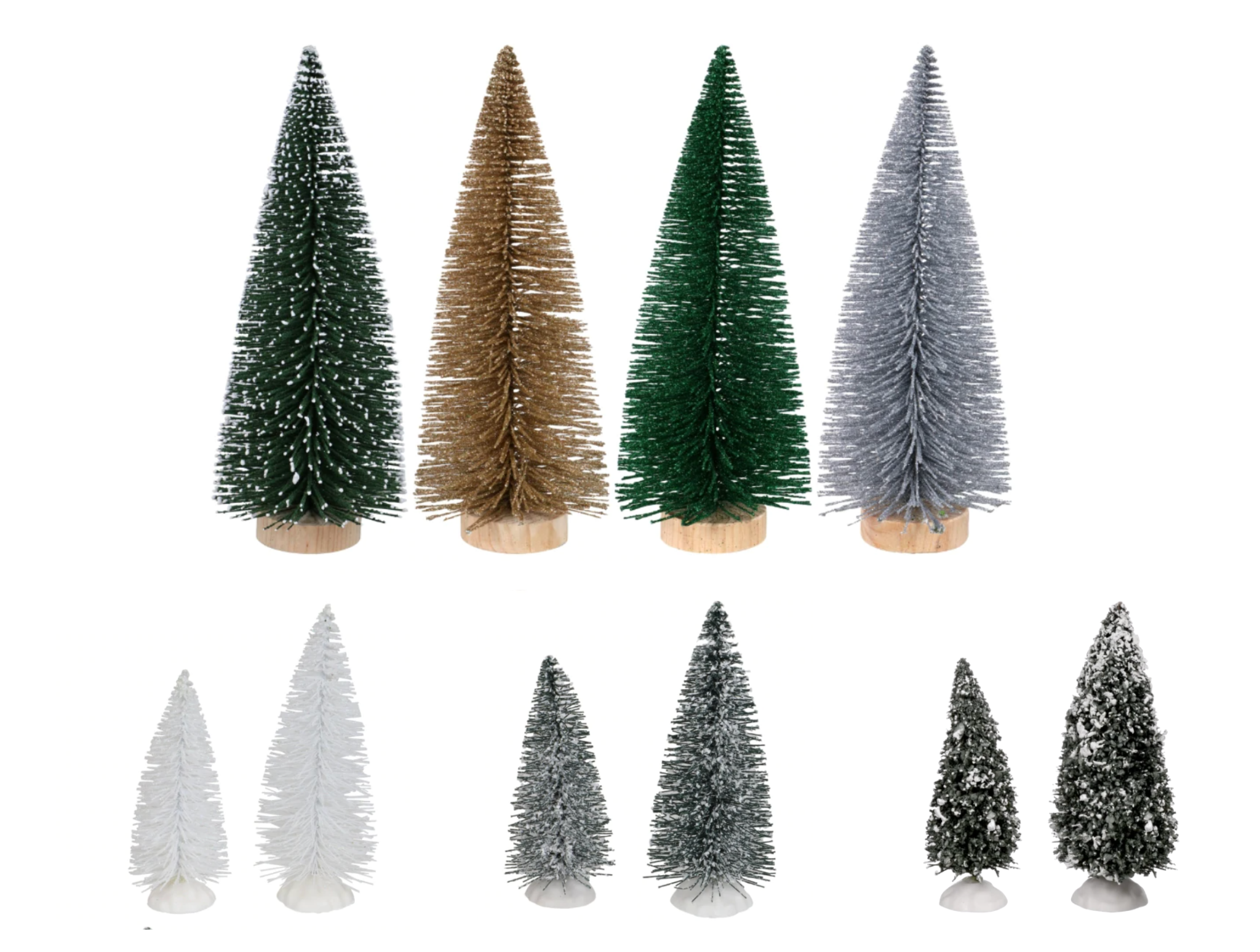 dollar store bottle brush trees