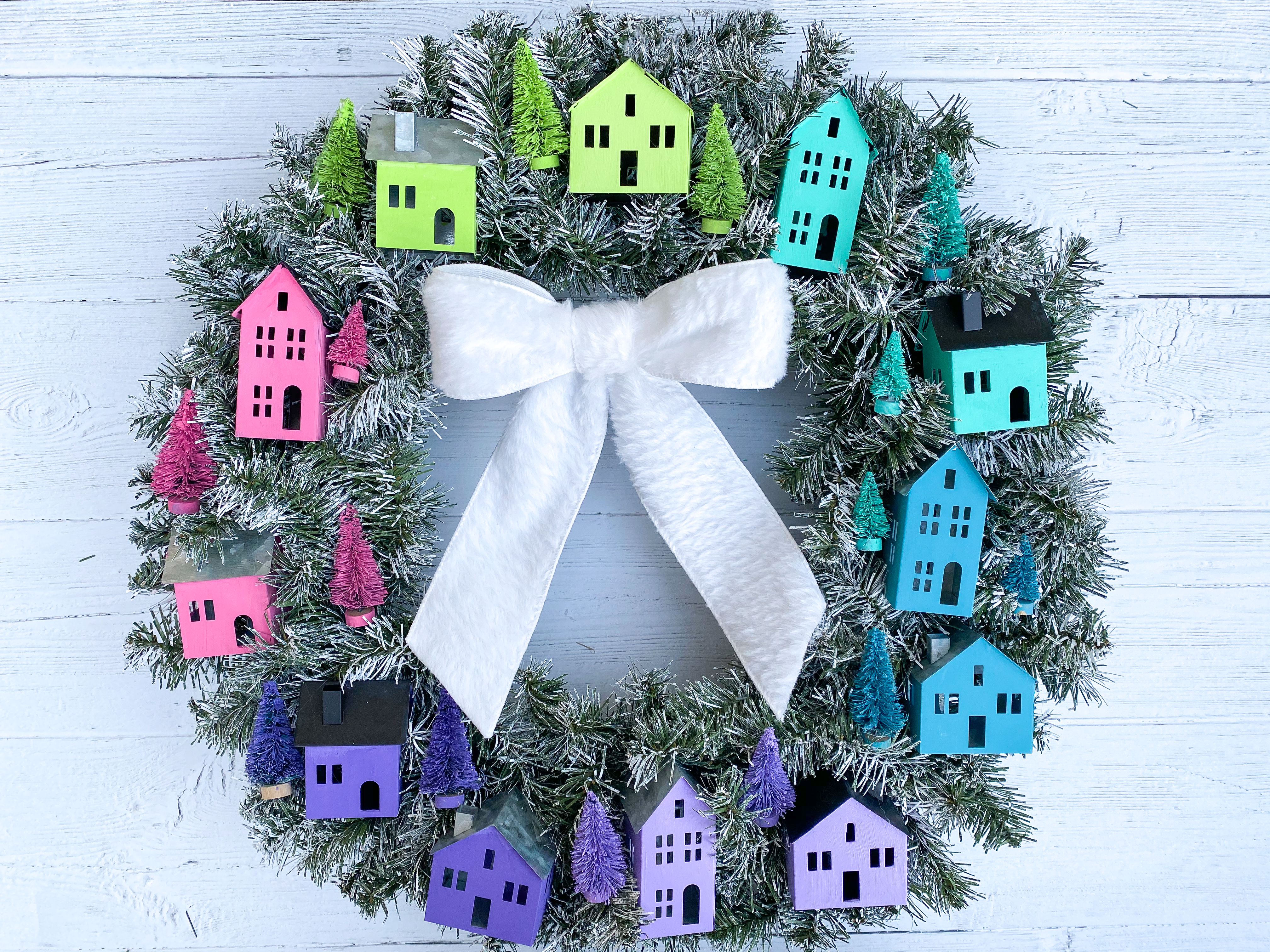 Christmas Village Wreath 