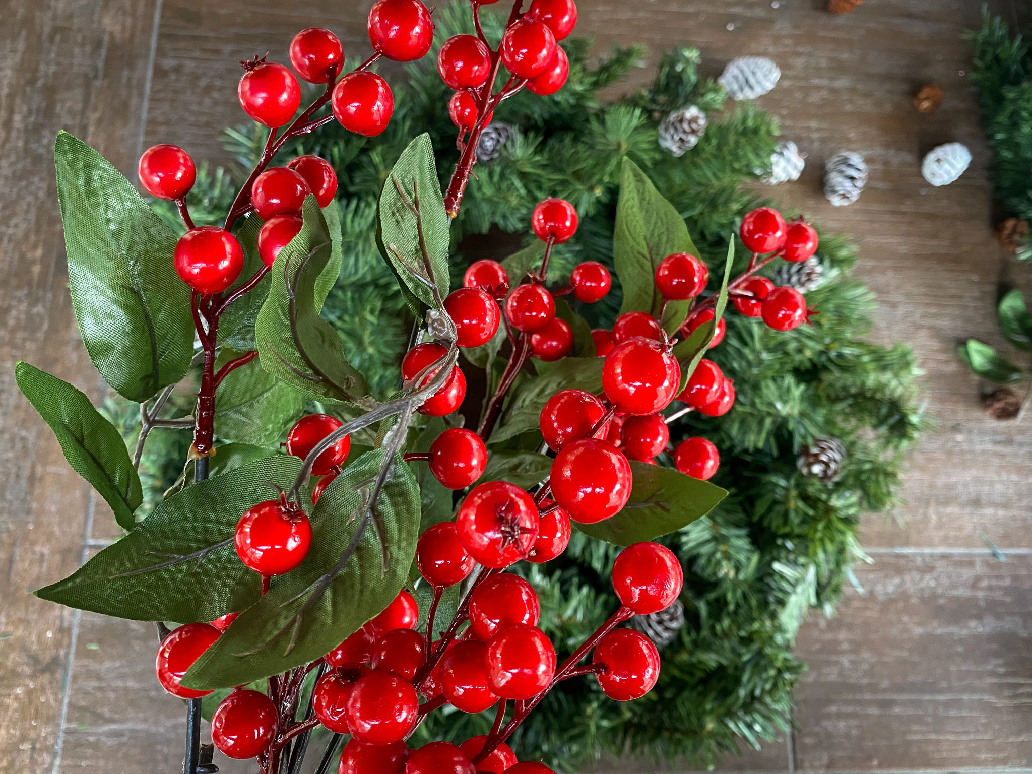 berries for christmas wreath