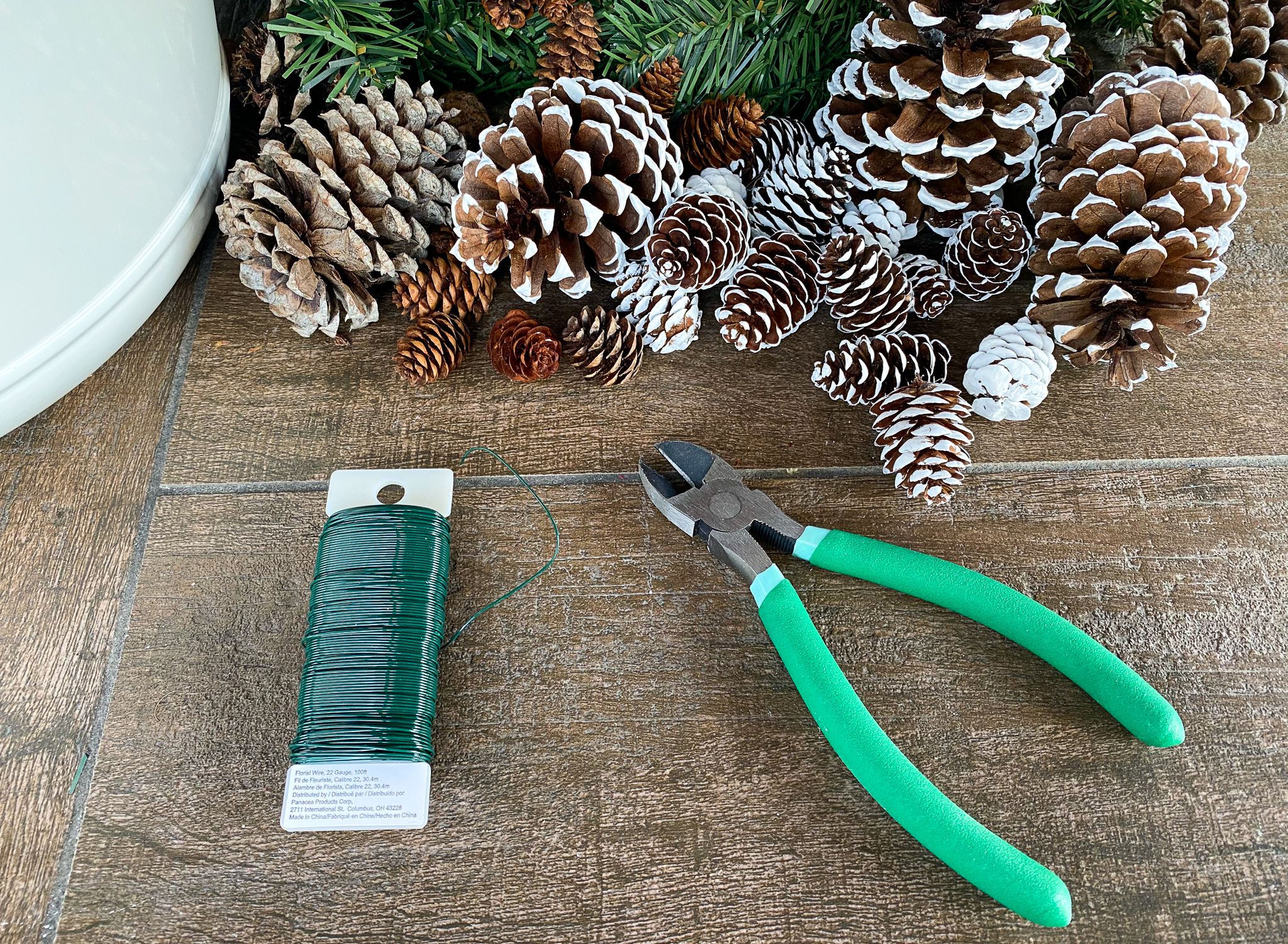 pinecone wreath picks 