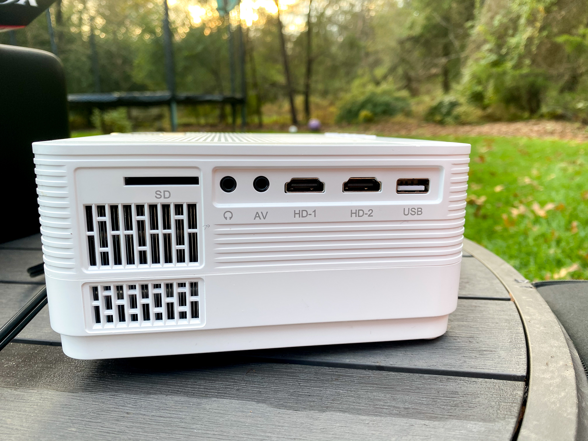 backyard movie projector