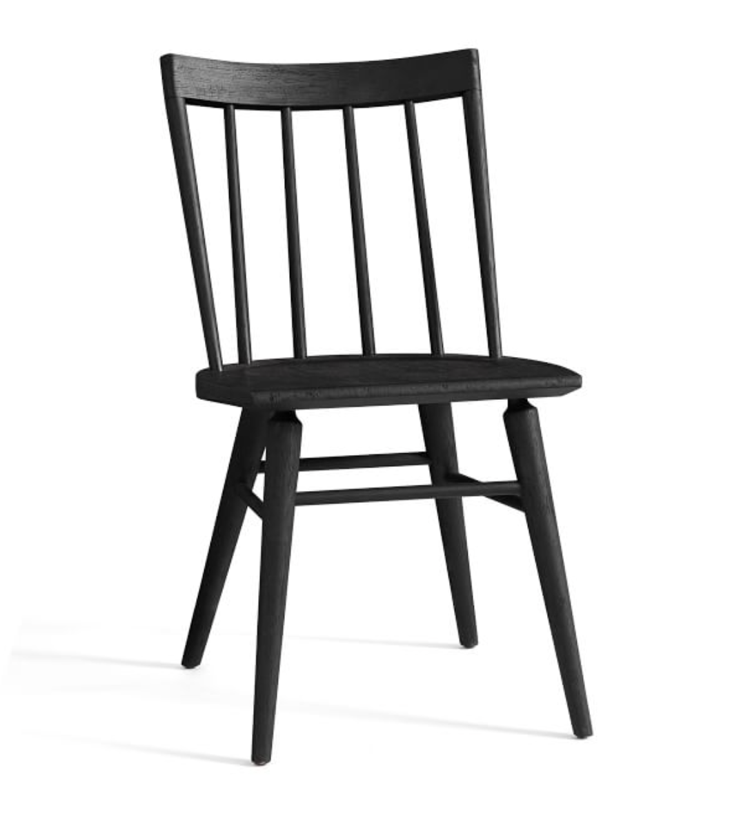 paton black oak windsor dining chair