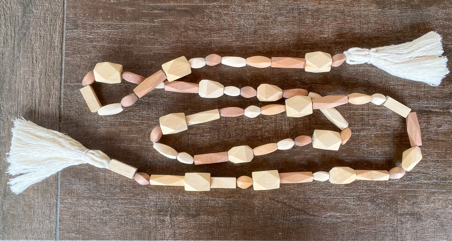 How to Make WOOD BEAD Garland and Tassels Tutorial
