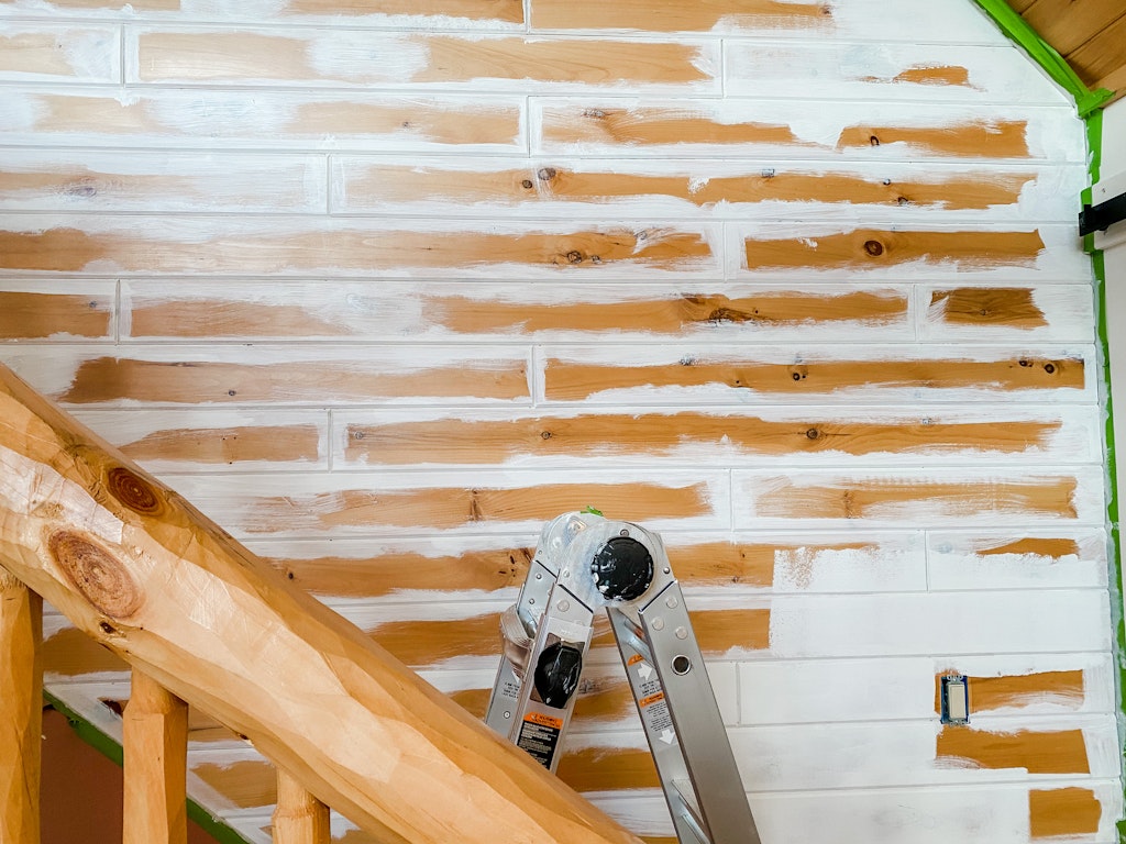 how to paint wood panel wall
