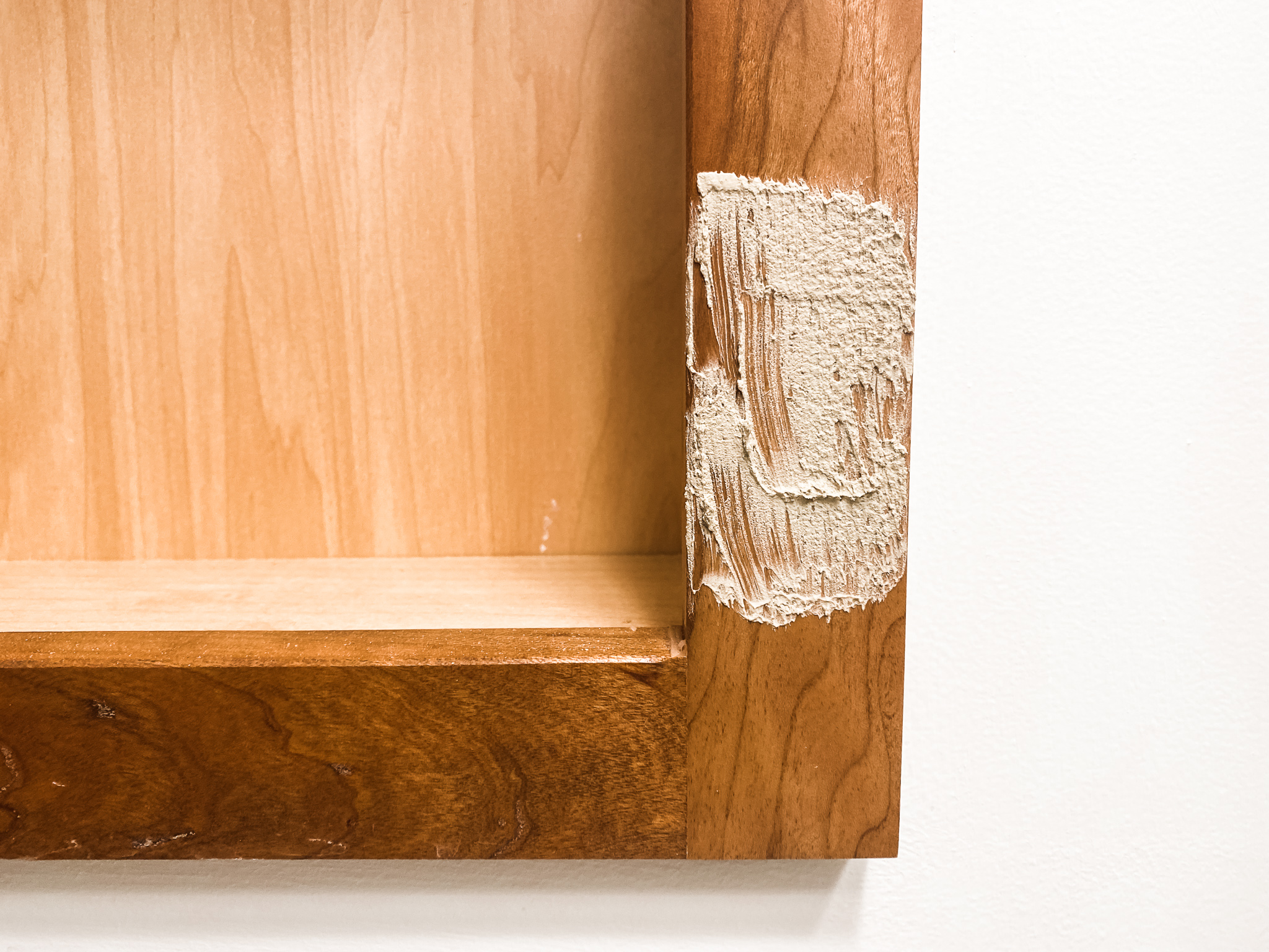 medicine cabinet to built-in shelves