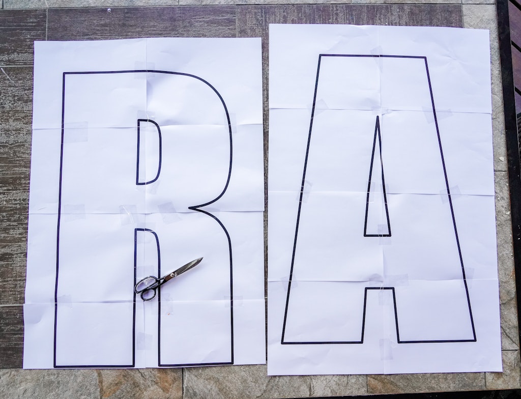 How To Make Oversized Marquee Letters - South Lumina Style how-to-make-oversized-marquee-letters-south-lumina-style