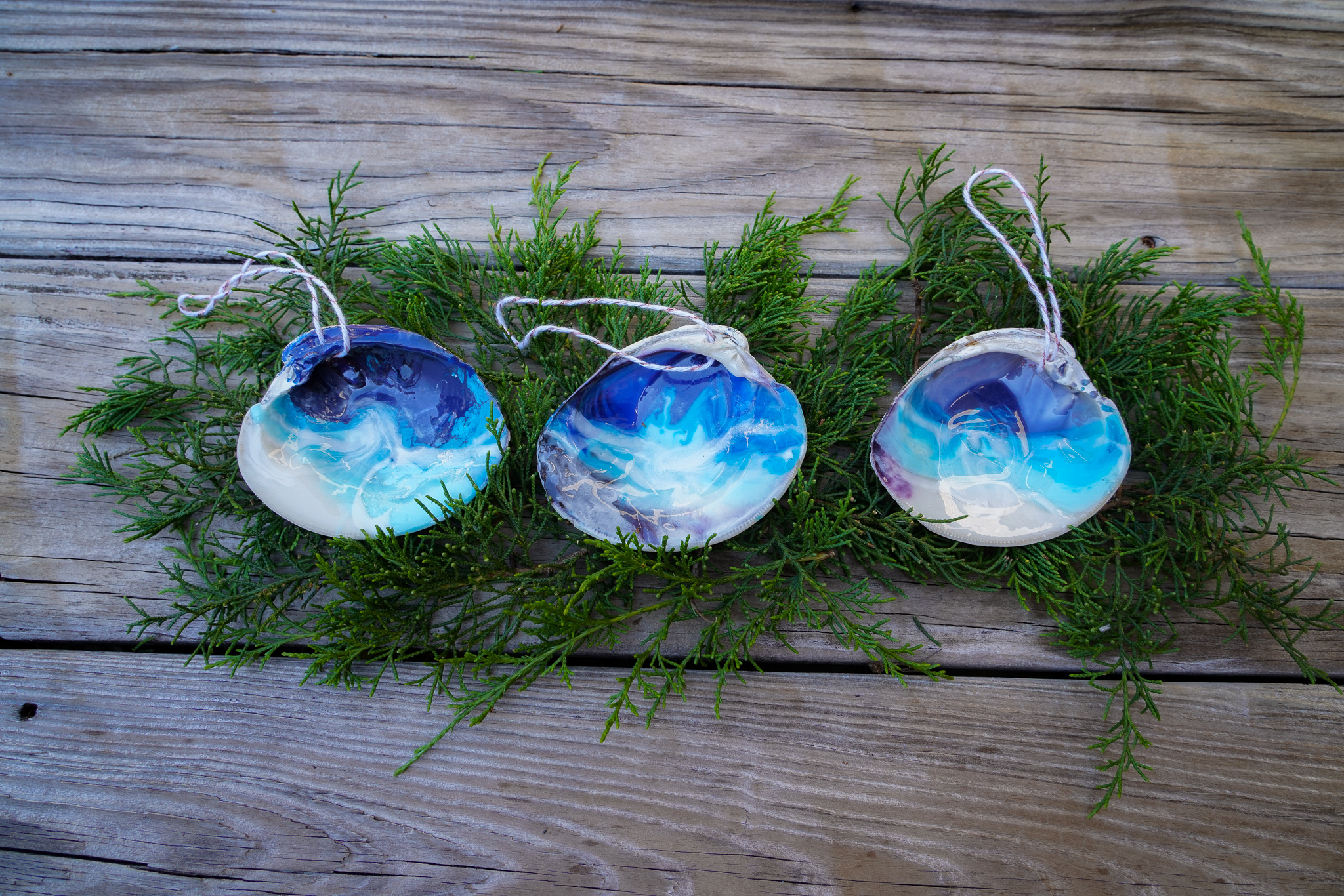 Christmas beach ornaments